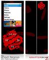 iPod Nano 4G Skin Oriental Dragon Red on Black