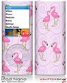 iPod Nano 4G Skin Flamingos on Pink
