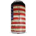 WraptorSkinz Skin Decal Wrap compatible with Yeti 16oz Tal Colster Can Cooler Insulator Painted Faded and Cracked USA American Flag (COOLER NOT INCLUDED)