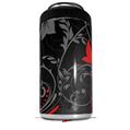 WraptorSkinz Skin Decal Wrap compatible with Yeti 16oz Tal Colster Can Cooler Insulator Twisted Garden Gray and Red (COOLER NOT INCLUDED)