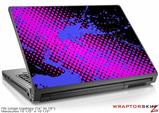 Large Laptop Skin Halftone Splatter Blue Hot Pink
