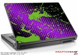 Large Laptop Skin Halftone Splatter Green Purple