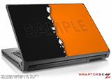 Large Laptop Skin Ripped Colors Black Orange