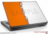 Large Laptop Skin Ripped Colors Orange White