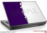 Large Laptop Skin Ripped Colors Purple White