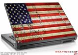 Large Laptop Skin Painted Faded and Cracked USA American Flag