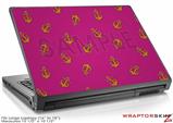Large Laptop Skin Anchors Away Fuschia Hot Pink