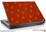 Large Laptop Skin Anchors Away Red Dark