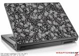 Large Laptop Skin Scattered Skulls Gray
