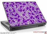 Large Laptop Skin Scattered Skulls Purple