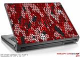 Large Laptop Skin HEX Mesh Camo 01 Red Bright