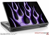 Large Laptop Skin Metal Flames Purple