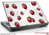 Large Laptop Skin Strawberries on White