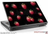 Large Laptop Skin Strawberries on Black