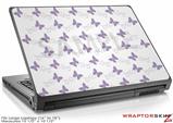 Large Laptop Skin Pastel Butterflies Purple on White