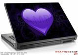 Large Laptop Skin Glass Heart Grunge Purple