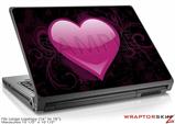 Large Laptop Skin Glass Heart Grunge Hot Pink
