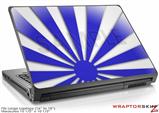 Large Laptop Skin Rising Sun Japanese Flag Blue