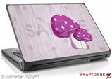 Large Laptop Skin Mushrooms Hot Pink
