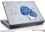 Large Laptop Skin Mushrooms Blue