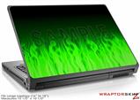 Large Laptop Skin Fire Green
