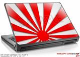 Large Laptop Skin Rising Sun Japanese Flag Red
