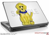 Large Laptop Skin Puppy Dogs on White