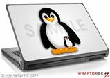 Large Laptop Skin Penguins on White