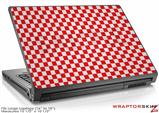 Large Laptop Skin Checkered Canvas Red and White