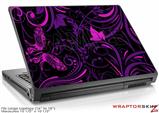Large Laptop Skin Twisted Garden Purple and Hot Pink