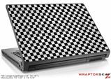 Large Laptop Skin Checkered Canvas Black and White