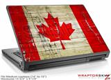 Medium Laptop Skin Painted Faded and Cracked Canadian Canada Flag