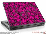Medium Laptop Skin Scattered Skulls Hot Pink