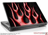 Medium Laptop Skin Metal Flames Red