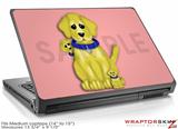 Medium Laptop Skin Puppy Dogs on Pink