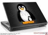 Medium Laptop Skin Penguins on Black