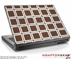 Small Laptop Skin Squared Chocolate Brown
