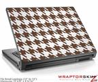 Small Laptop Skin Houndstooth Chocolate Brown