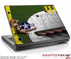 Small Laptop Skin WWII Bomber War Plane Pin Up Girl