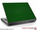 Small Laptop Skin Carbon Fiber Green