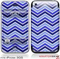 iPhone 3GS Decal Style Skin - Zig Zag Blues