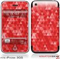 iPhone 3GS Decal Style Skin - Triangle Mosaic Red