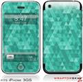 iPhone 3GS Decal Style Skin - Triangle Mosaic Seafoam Green