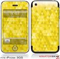 iPhone 3GS Decal Style Skin - Triangle Mosaic Yellow