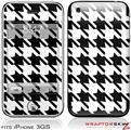 iPhone 3GS Decal Style Skin - Houndstooth Black and White