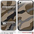 iPhone 3GS Decal Style Skin - Camouflage Brown