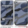 iPhone 3GS Decal Style Skin - Camouflage Blue