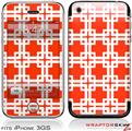 iPhone 3GS Decal Style Skin - Boxed Red