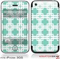 iPhone 3GS Decal Style Skin - Boxed Seafoam Green