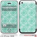 iPhone 3GS Decal Style Skin - Wavey Seafoam Green